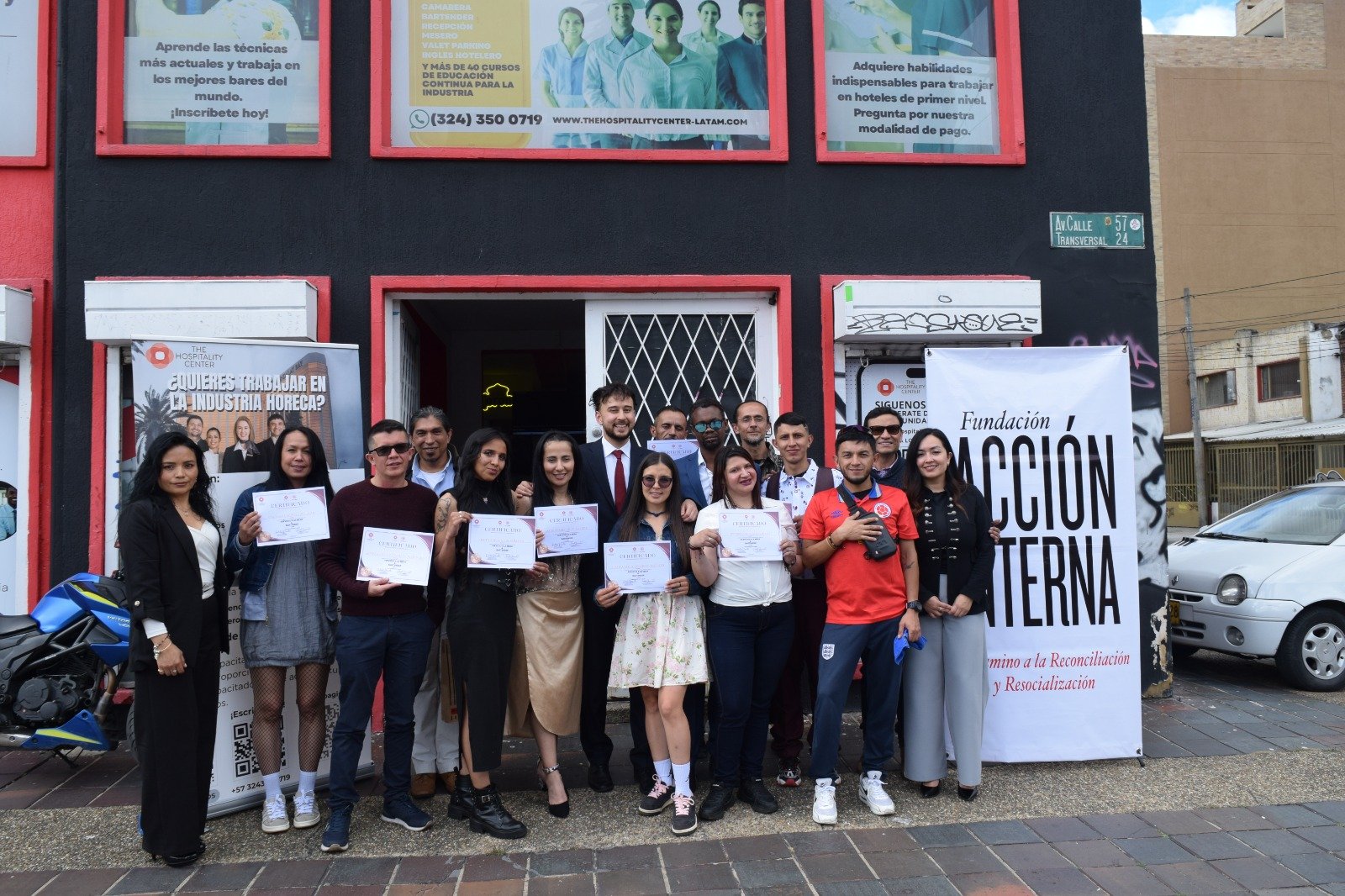 Equipo de hospitalidad en una sede